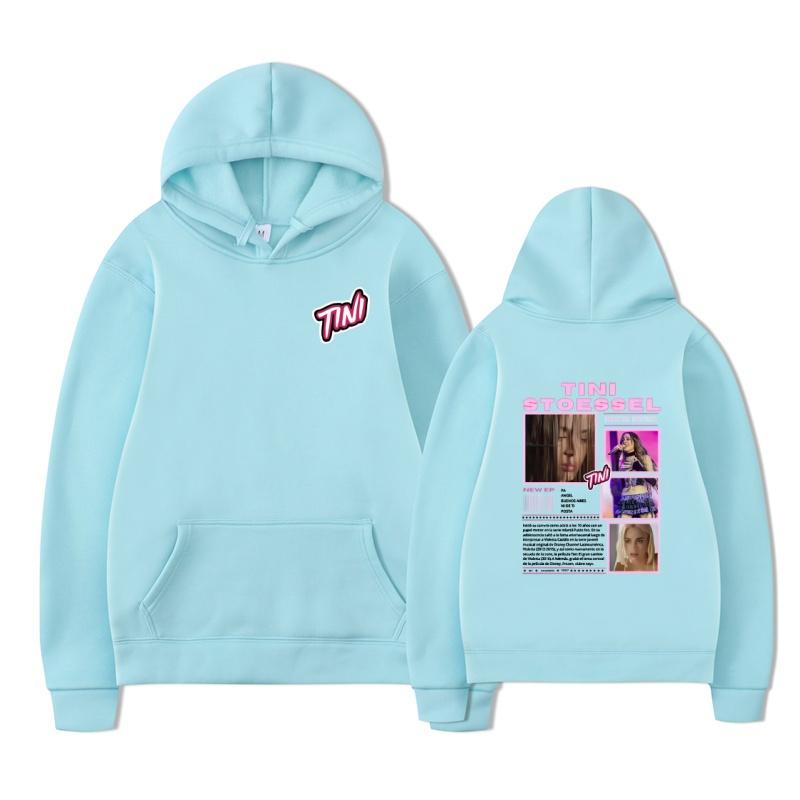 Мерч тура певицы TINI STOESSEL 2025 Толстовки Мужская Женская Мода Хип-хоп Трендовая Худи С длинным рукавом Повседневные Удобные Толстовки