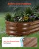 2 Pack Galvanized Raised Garden Beds, 1200 x 600 x 300 mm, Oval Metal Planter Boxes Kit Outdoor, Bottomless Garden Box with Gloves, Alu-Zinc, for