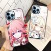 Yae Miko Phone Case For Iphone 14 13 11 12 Pro Max Mini Xs Xr X 7 8 6s Plus Se 2022 Tempered Glass Cover Genshin Impact Coque