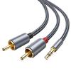 Аудиокабель RCA 3,5 мм с разъемом 2 RCA, мужской разветвитель, Aux-кабель для усилителей ТВ-приставки, DVD-ПК, динамик