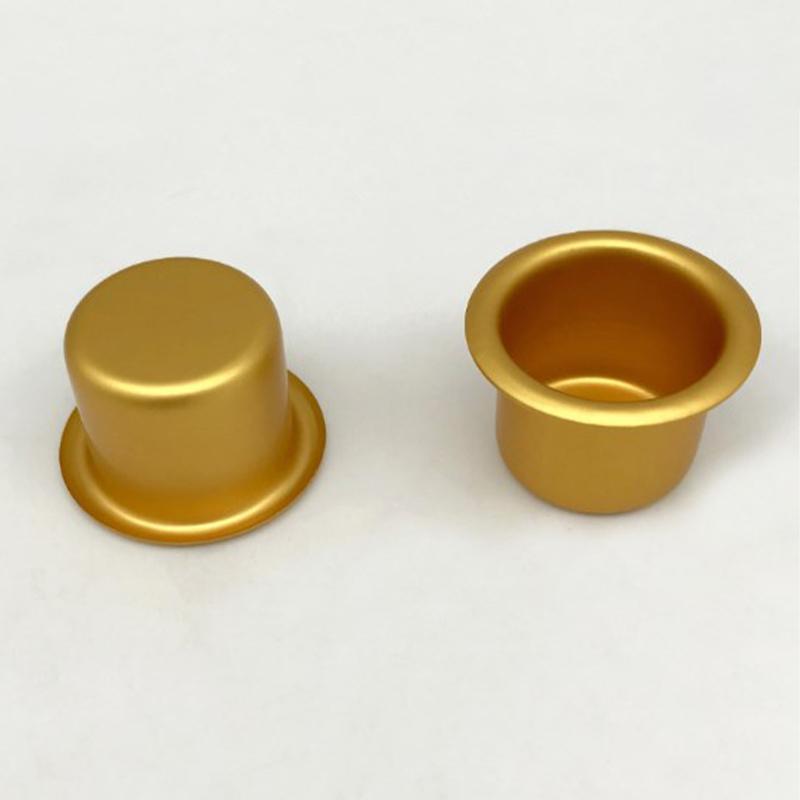 10 шт. Мини-круглая подставка для свечей, золото, серебро, подставка для подсвечника, контейнер, аксессуар, алюминий, домашний декор для вечеринки