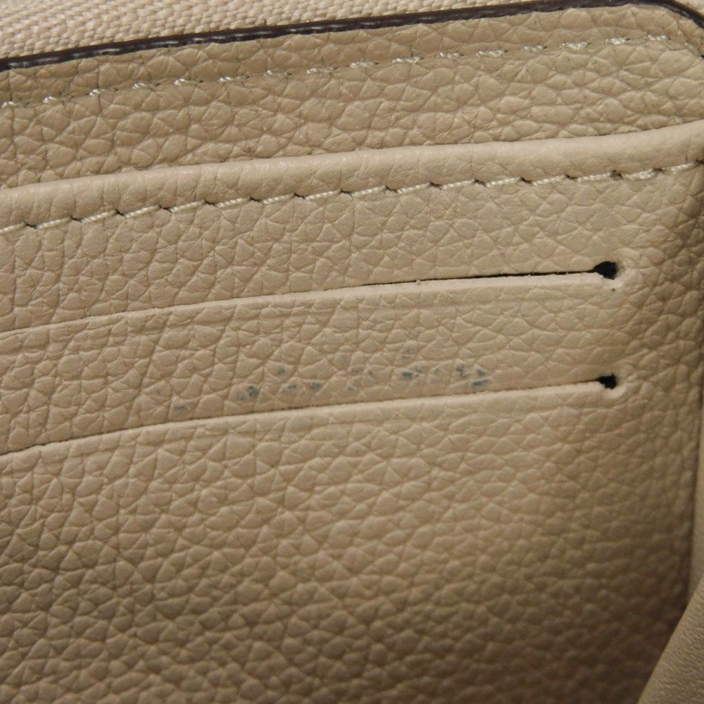 Б/у 12564 Кошелек Lockme на молнии по кругу M80100 7943 Логотип LV на молнии по кругу RFID Подпись LV Зеленый Унисекс из Японии ОРИГИНАЛ