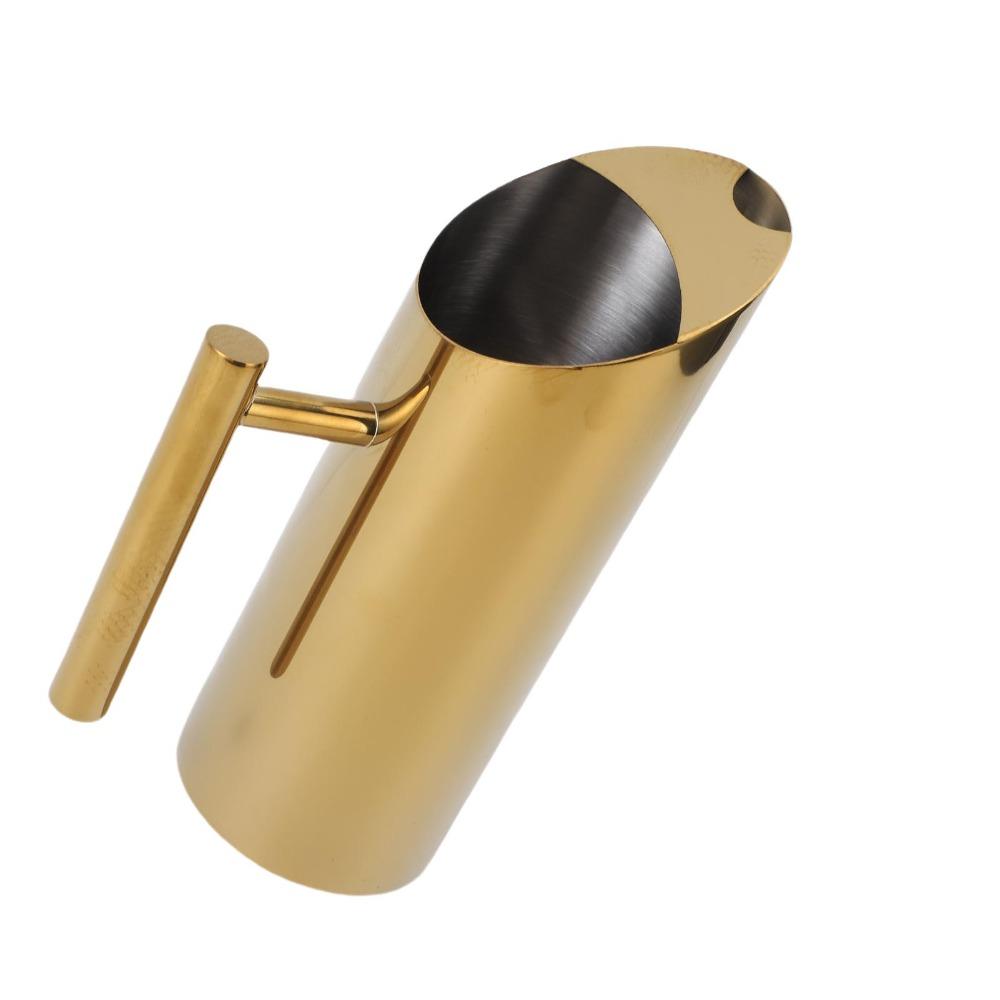 Spill Proof Spout Metal Beverage Pitcher 1 Liter Capacity 1L Metal Pitcher For Bar