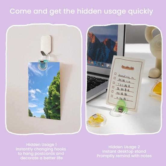 12 шт. Маленькие прозрачные клипсы Видимые Офисные клипсы для файлов Стабильная сила зажима Супер удобные зажимы для документов