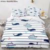 Ship Anchor Nautical Comfortable Duvet Quilt Cover Pillowcase Bedding Set Children Bedroom Decoration Home Textile