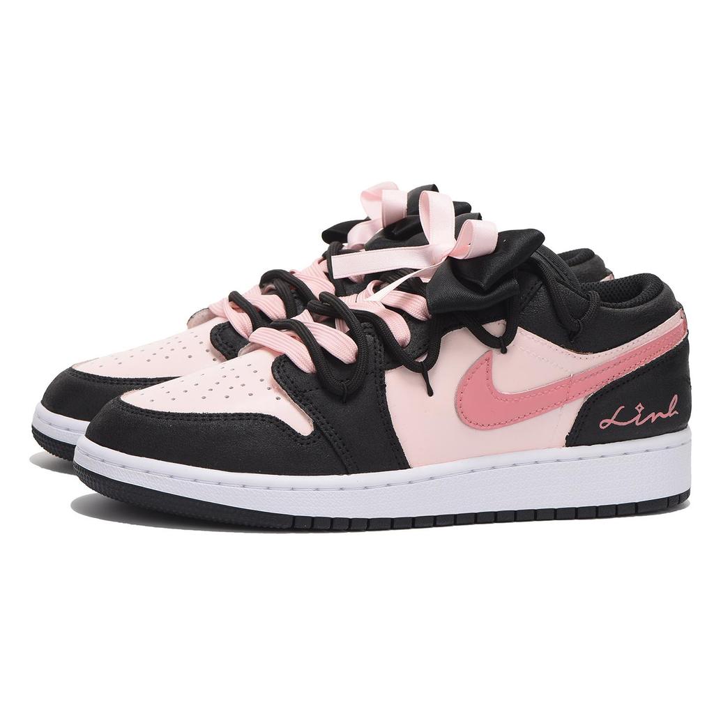 Jordan Air Jordan 1 Low Винтажные Баскетбольные Кроссовки Женские Черно-Розовые DX4374-008(Команда59-)