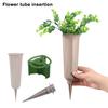 Reusable Cemetery Vases Memorial Flower Holders with Spikes Tomb Memorial Decoration Cone Vases for Floral Arrangements Memorial Day Cemetery Graves