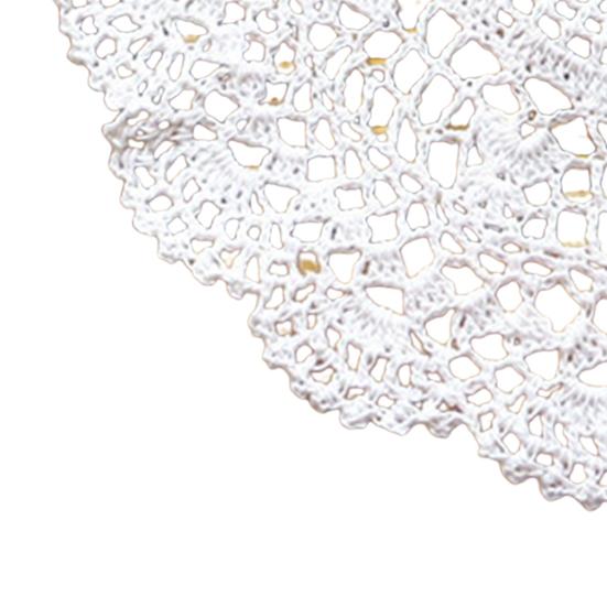 Cup Coaster Non-Slip Odor-Free Cotton Lace Handmade Round Table Placemat for Restaurant