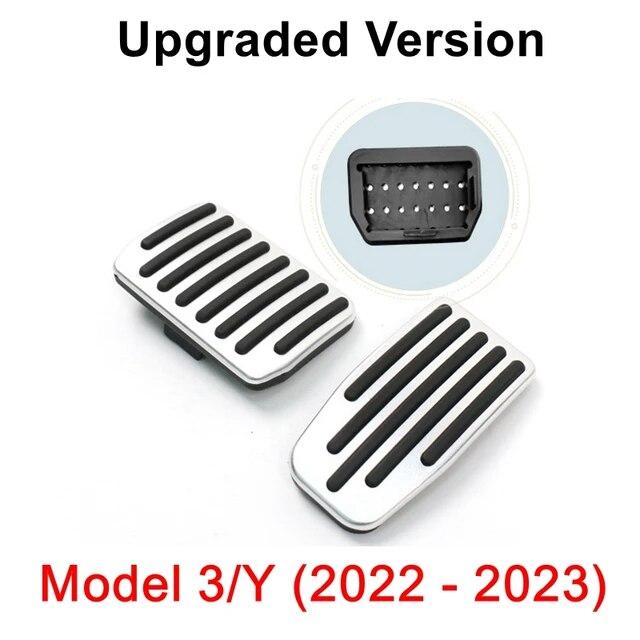 For Tesla Model 3 Y Highland 2024 2023 2022 Foot Pedals Cover Accesories Aluminum Alloy Accelerator Gas Fuel Brake Rest Pads Mat