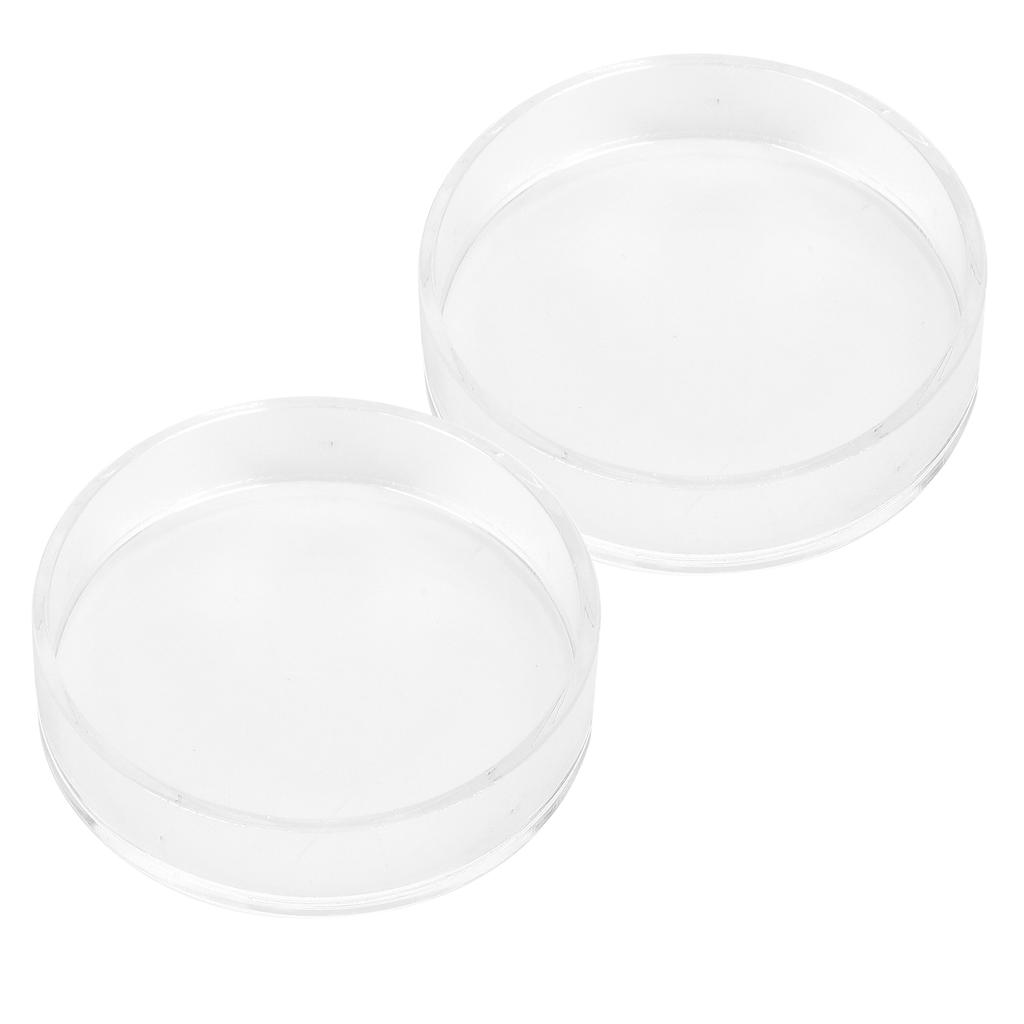 2PCS Aquarium Shrimp Feeding Dish Bowls Acrylic Fish Tank Feeder Round for Pet Turtle