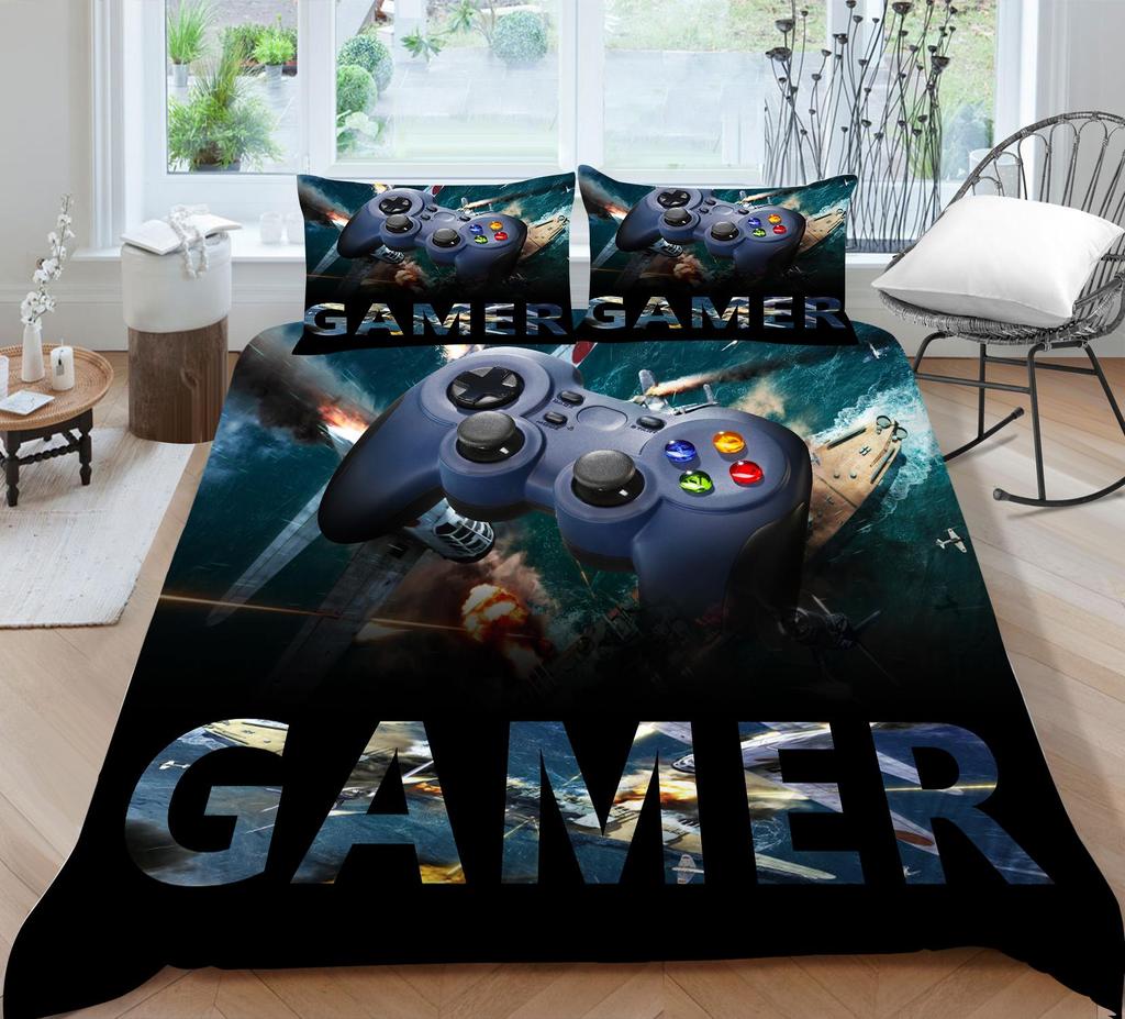 Набор пододеяльников для игр, пододеяльник для игр, уникальный дизайн, домашние покрывала, постельное белье королевского размера, детское мягкое постельное белье