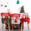 Christmas Doll Chair Cover Festival Cartoon Dining Chair Back Covers Party Santa Claus Chair Rear Decoration YFA2245