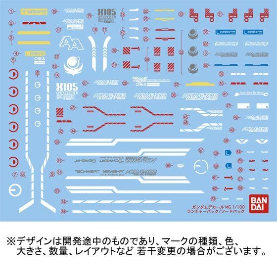 MG Aile Strike Gundam RM Launcher Striker Pack Assembly Plastic Model product does not include the MG Aile Strike Gundam 1/100 Ver. Striker/Sword