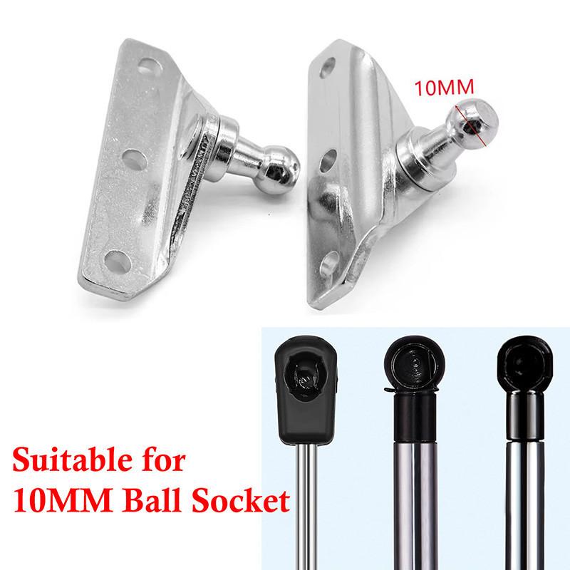 2pcs Silver 10MM Ball Stud Brackets Fits Gas Prop/Strut Spring with 10mm Ball Sockets