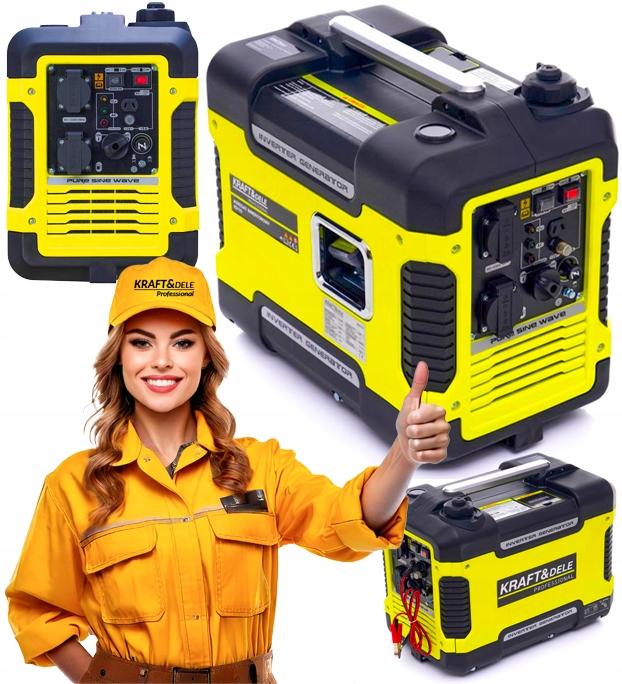 Портативный инверторный генератор 1900 Вт 2x230 В Avr+ Медный Тихий