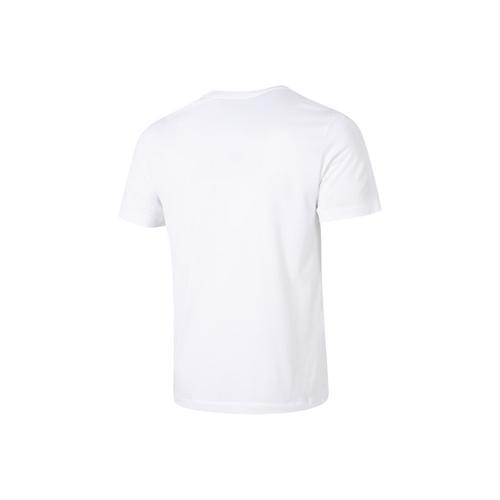 Nike Мужская белая дышащая футболка с круглым вырезом и коротким рукавом с логотипом бренда