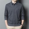 Fake Two-Piece Men's T-shirt Autumn and Winter New Middle-Aged Business Leisure Shirt Collar Bottoming Shirt