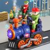 Kids Electric Steam Train Toy with LED Light Music Spray Classical Train Toy Battery Powered Locomotive Toy Toddlers Boys Girls Gift