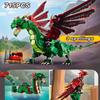 В наличии 3-в-1 Средневековый летающий дракон 31161 Мужской и женский детский пазл-конструктор подарок для дома бумажная инструкция