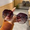 Outdoor Gradient Lens Sun Glasses Women Men Square Oversized Shades 2024 Irregular Sunglasses