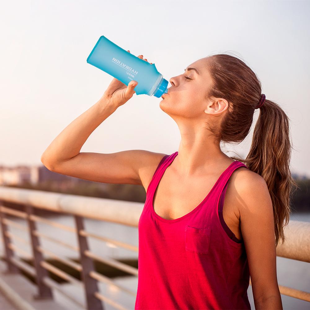 2 шт., 500 мл, мягкая колба из ТПУ, складная спортивная бутылка для воды для гидратации, для бега, пешего туризма