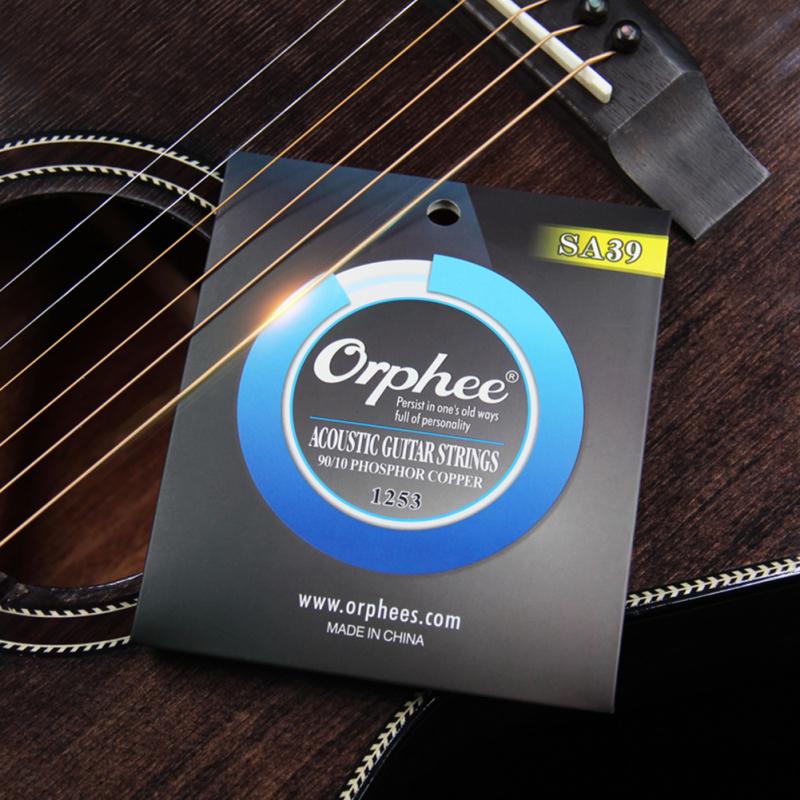Orphee SA 6 шт./компл. профессиональные сверхлегкие струны для акустической гитары, аксессуары для гитары