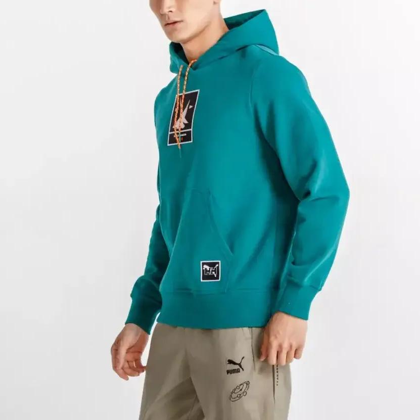 Men's Sweatshirt PUMA x HELLY HANSEN Fleece Lined Thermal Sports Pullover Hooded Long Sleeved Sweatshirt Men's