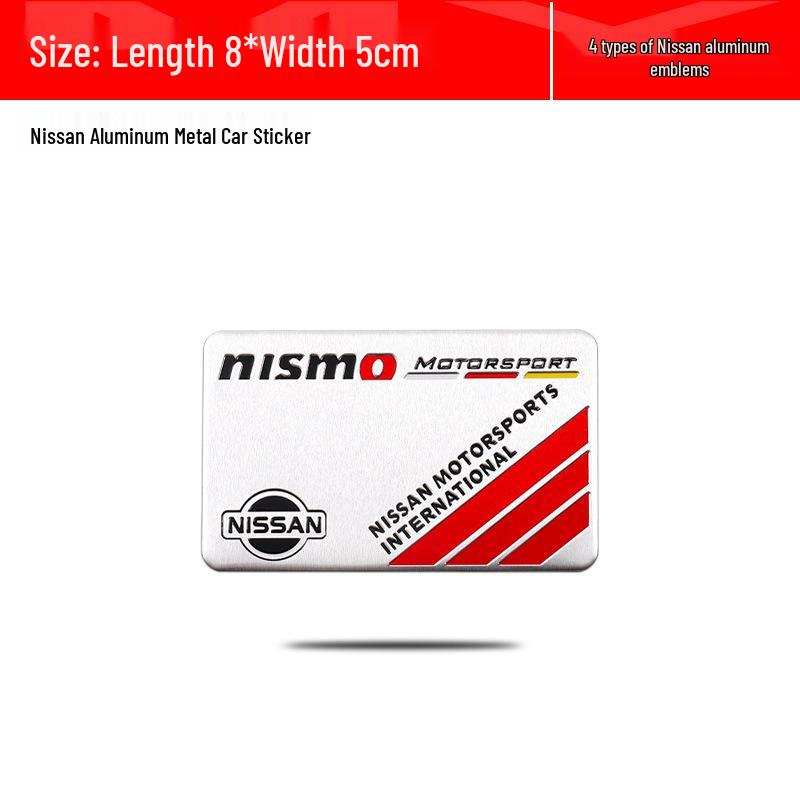 Алюминиевая автомобильная наклейка Nissan Sylphy, Qashqai, Teana, X-Trail, Kicks Nismo