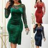 Женское платье с вырезом для вечеринок, однотонное платье с запахом бедра