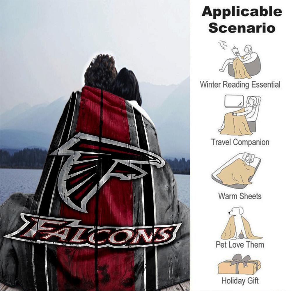 Atlanta Falcons Logo Blanket Soft Throw Blanket For Home Bedroom Bed Sofa Travel Office Solid Christmas Blanket