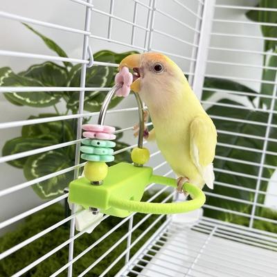 Интерактивная игрушка для попугая, снимающая скуку, Пластиковый диспенсер для лакомств, Игрушка для клетки попугая, Нескользящая конструкция, Игрушка-погрызушка для попугаев