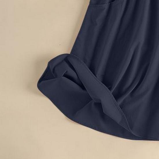 Женское летнее платье из хлопка и льна с круглым вырезом и коротким рукавом, миди-платье свободного покроя