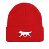 White Wolf Dog Print Knitted Cap Beanie, Animal Man Cap Lightweight Elastic Casual Bobble Hat Knit Hat Beanie