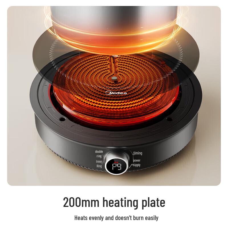 Midea Multi-functional Electric Ceramic Cooktop CN plug (adapter included)