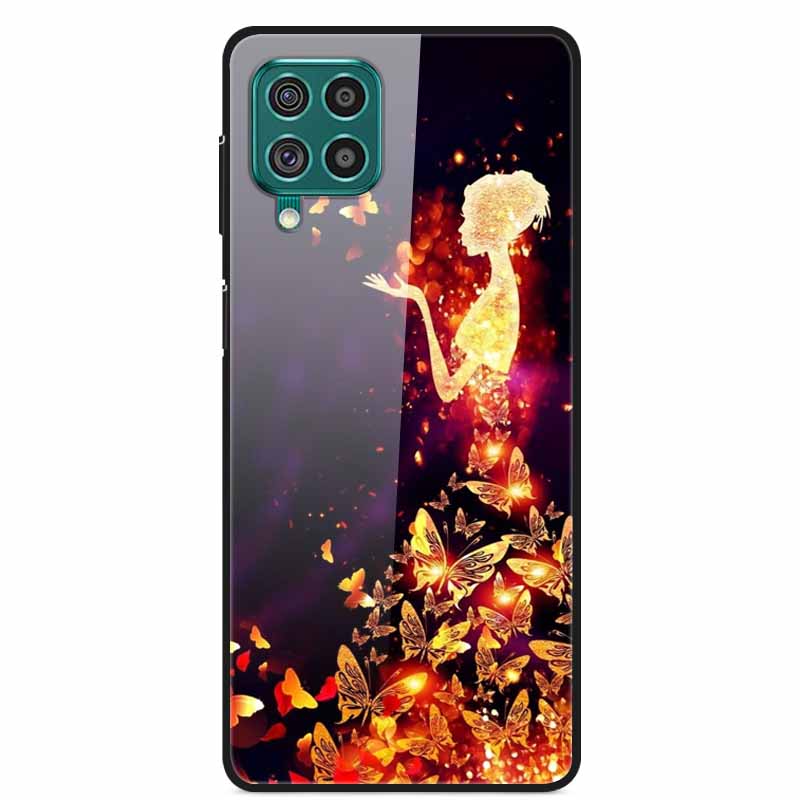 Для Samsung M32 Чехол Закаленное Стекло Жесткая Задняя Крышка Чехол Для Samsung Galaxy A12 A22 M32 Чехол Для Телефона Cover M 32 A 22 Funda Coque