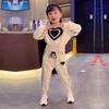 Girls Spring Autumn Clothing Sets Kids Casual Sweatshirt+pant 2 Pieces Set Tracksuit Child Printing Sportswear Outfit Sets