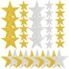 50 шт. Наклейки-звезды Блестящие клейкие звезды Поделки Детские Маленькие Сверкающие Рождественские Для упаковки и украшения открыток