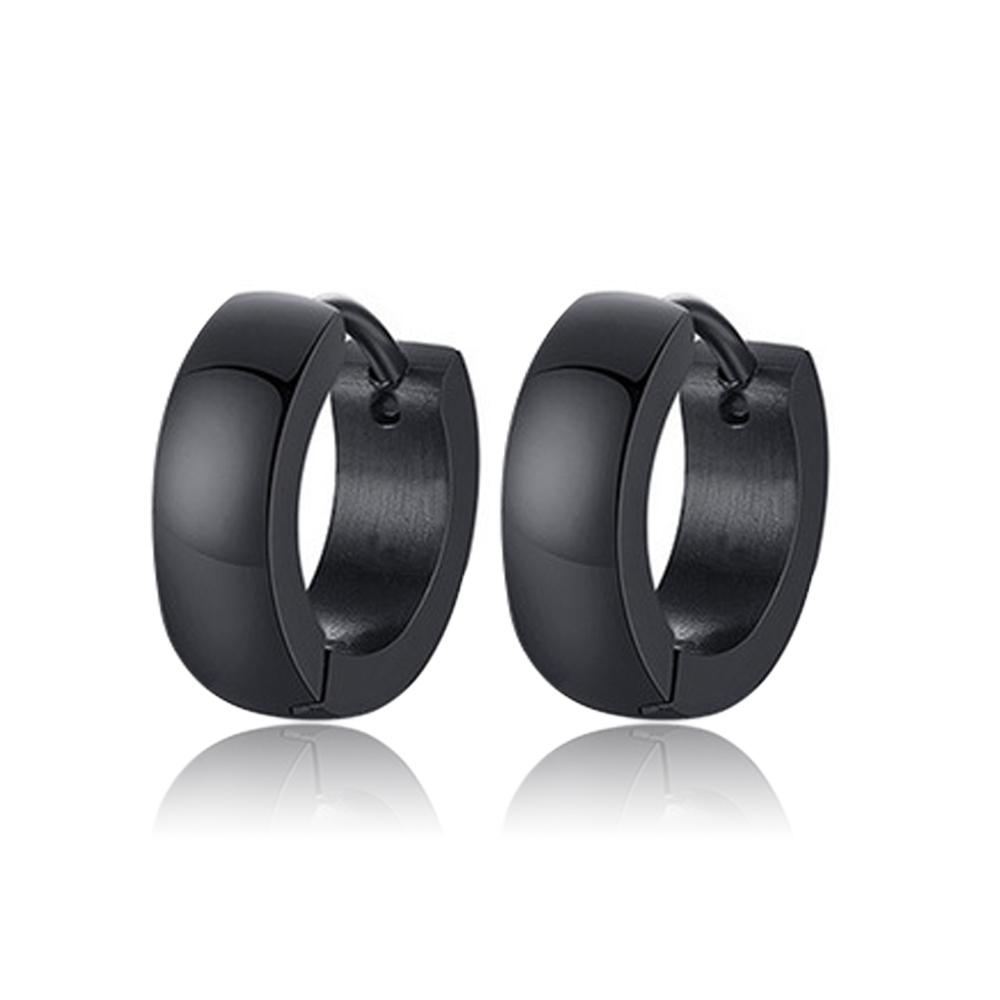 New in Trendy Minimalist Stainless Steel Hoops Ear Piercings Earrings Round for Men Woman Waterproof Vintage Jewelry Decoration