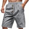Men's Linen Trousers Summer Shorts Beach Casual Loose Straight Five Sports Shorts Man