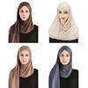 3 Layers Hijab Mercerized Cotton Hair Loss Hat Spring Summer Head Scarf  for Women
