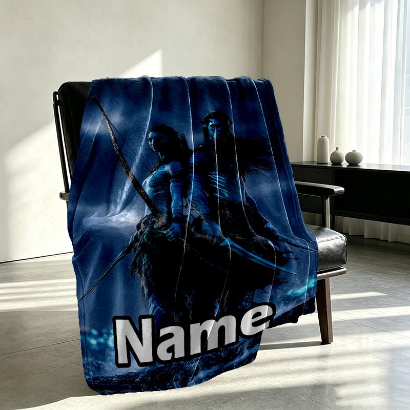 Custom Name Personalized Avatar Print Blanket, Home Decor, Bedroom, Sofa, Camping, Couch, Gifts for Birthday Christmas