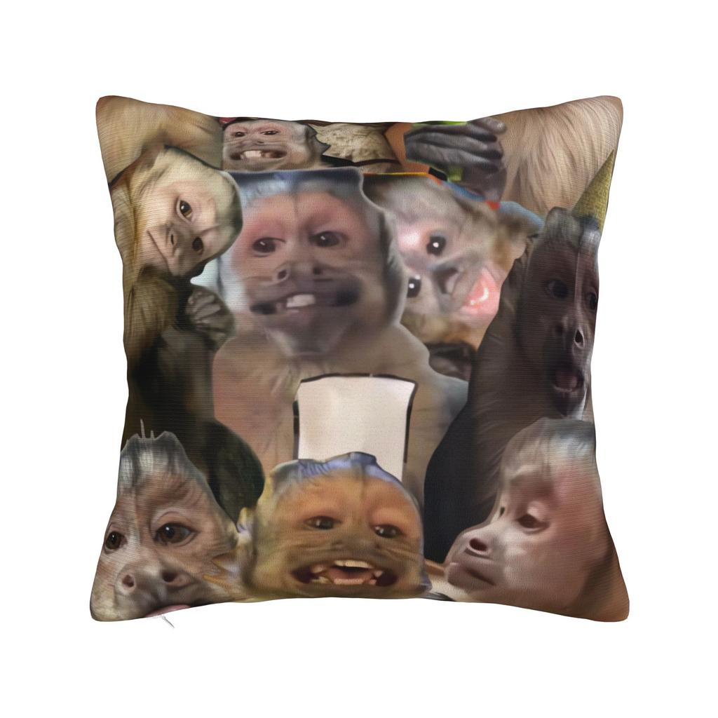 Funny Monkey Print Pillowcases Kawaii Pillow Case For Living Room Sofa Graphic Pillow Cover