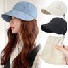 Ponytail Beach  Caps Foldable Bucket Hat Summer Sun Hat  Men Women
