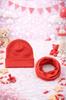 Hat + Scarf Set 110-122 Children' Set 52/56 Spring Red