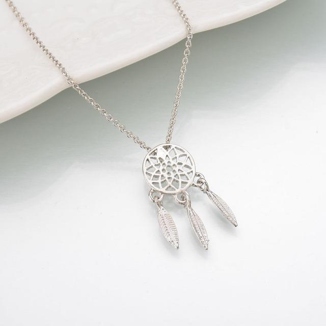 Модные ювелирные изделия серии Dream Catcher, изысканное ожерелье из сплава с полым кулоном, ожерелья для женщин, подарки