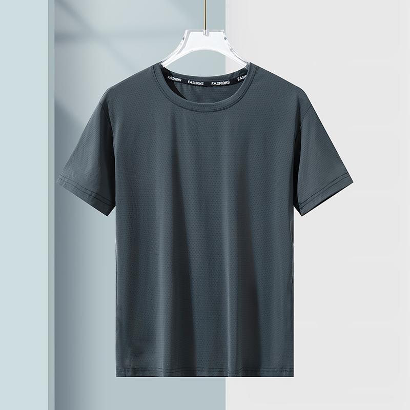 5XL 6XL 7XL Футболка Мужская Большого Размера Футболки 110-175кг Быстросохнущая Дышащая Фитнес Бег Круглый Вырез Короткий Рукав Большемерные Топы