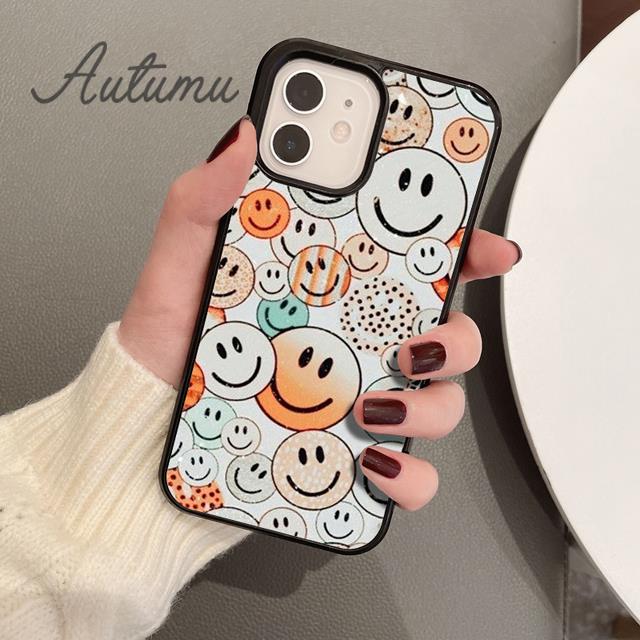 Крутой чехол для телефона Smiley для iPhone 11 12 13 14 Pro Max mini X XR XS SE 2020 5 6S 7 8 Plus Samsung Galaxy S21 S22 Cover shell