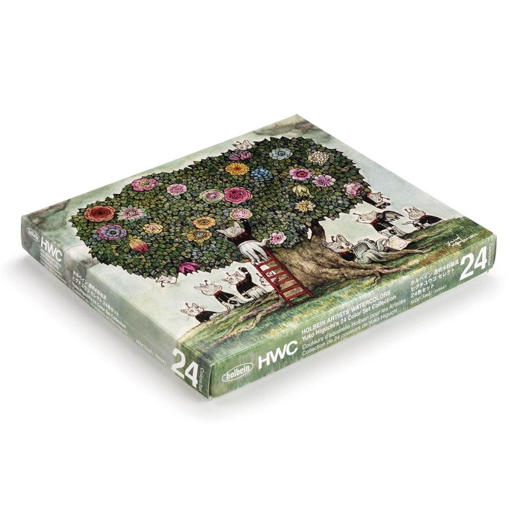 Yuko Higuchi X Holbein 2023 Collaboration Item Transparent Watercolor Paint 5ml No. 2 24 Color Set (083441)