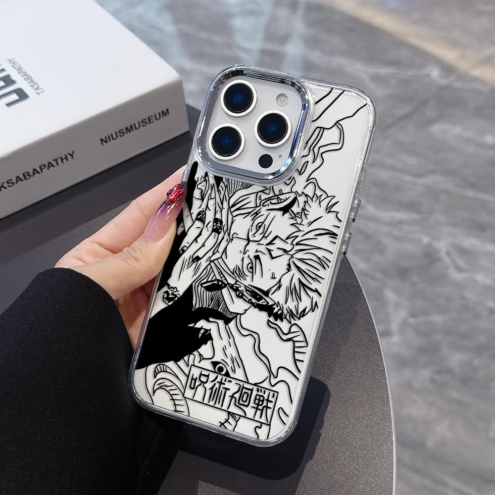 Новый чехол для телефона в стиле аниме Jujutsu Kaisen для iPhone 17 16e 16 15 14 13 12 11 mini Pro Max X XR XSMAX 8 7 Air Plus, прозрачный.