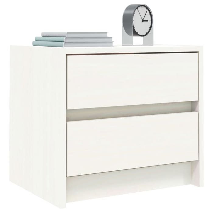 Maison Exclusive - Tables de chevet 2 pcs blanc 40x31x35,5 cm bois de pin massif